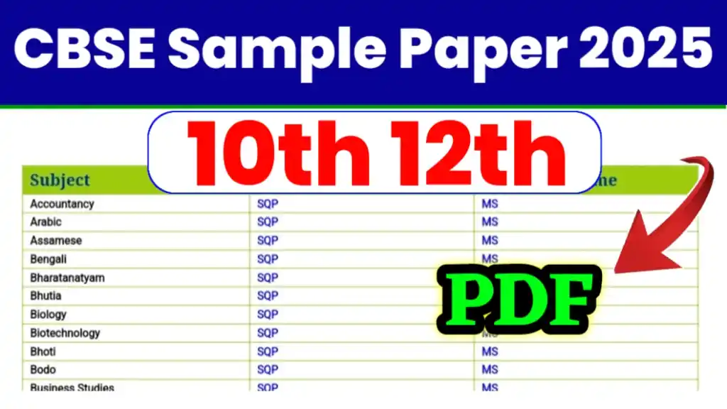 CBSE Sample Paper 2025